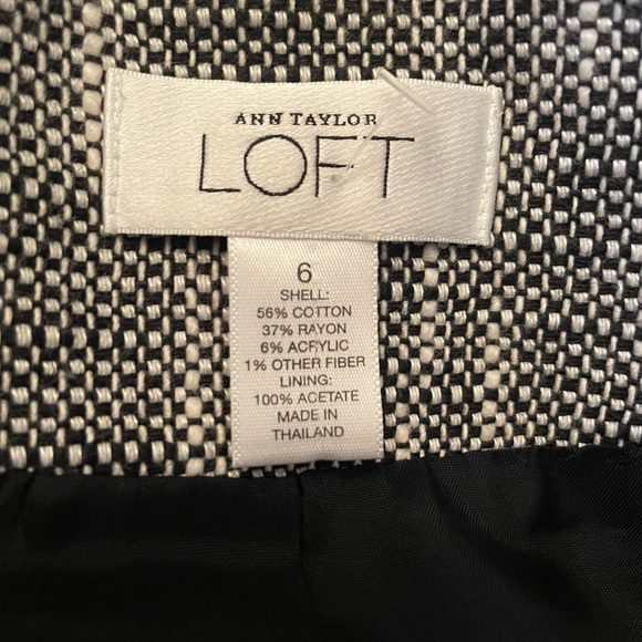 LOFT Black & White Tweed Jacket - Picture 7 of 7